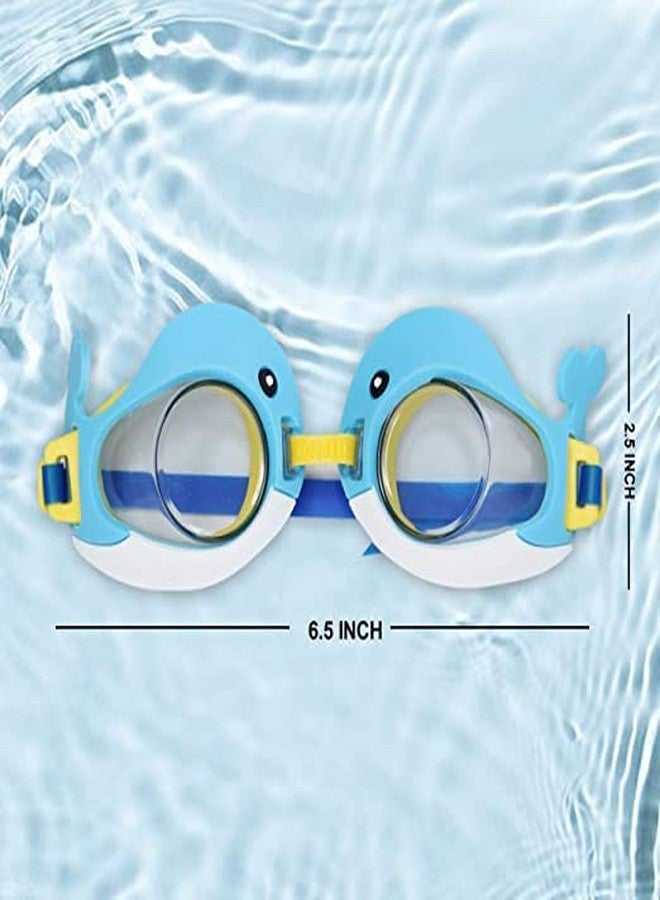 KAVIN Adjustable Size Cute Design Swimming Goggles Pool Party Swimming Eye Wear For Kids Boys And Girls Random Colours Pack Of 1 (M7) - Image 2